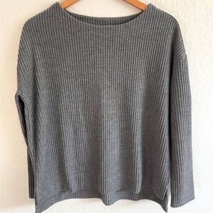 Splendid Charcoal Ribbed Sweater